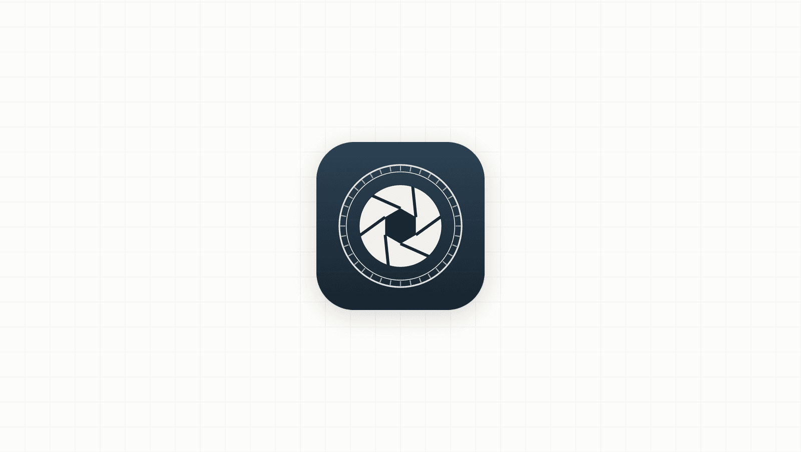 App-Symbol von Augenschein auf feinem Raster