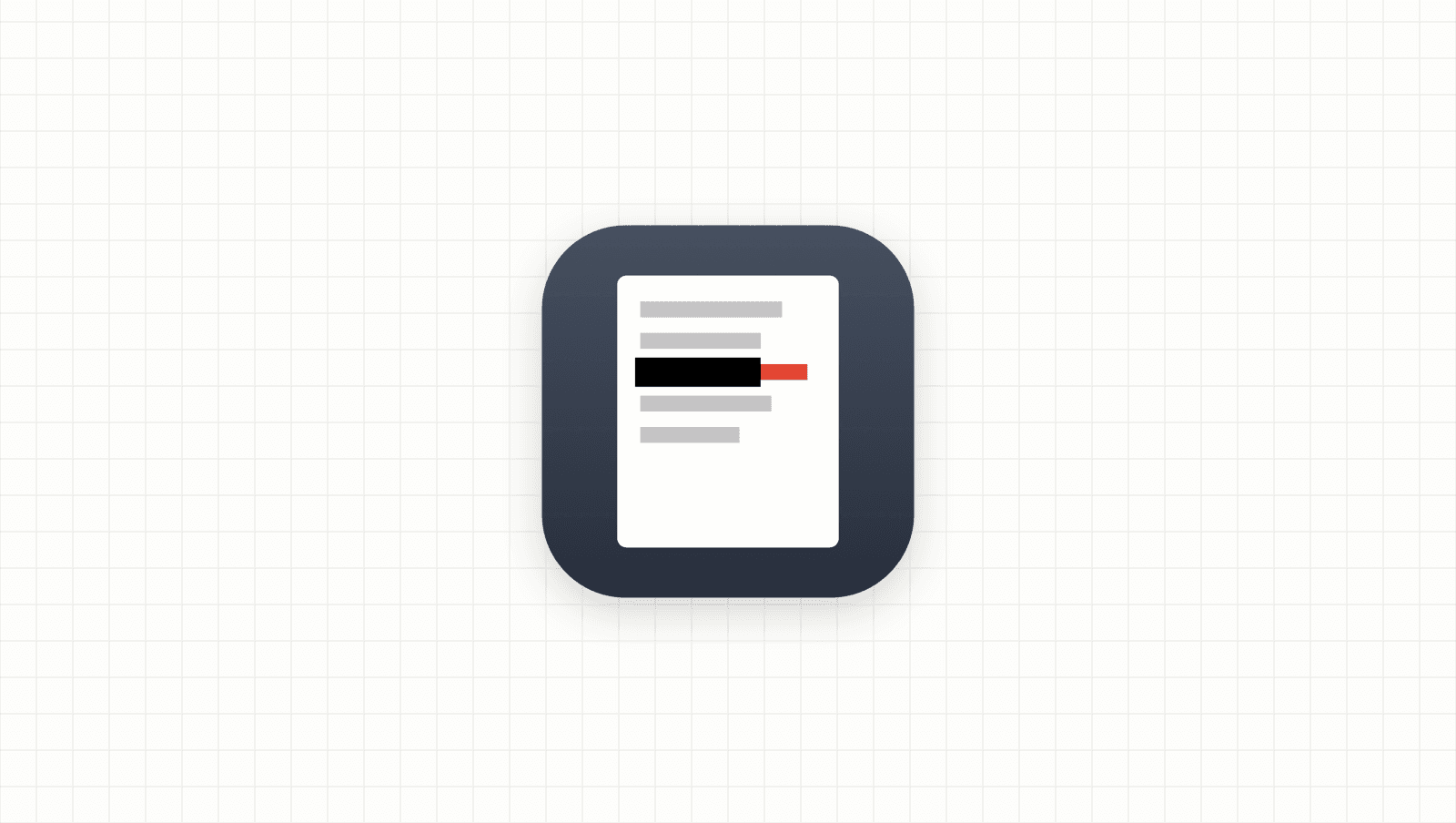 App-Symbol von Deckkraft auf feinem Raster