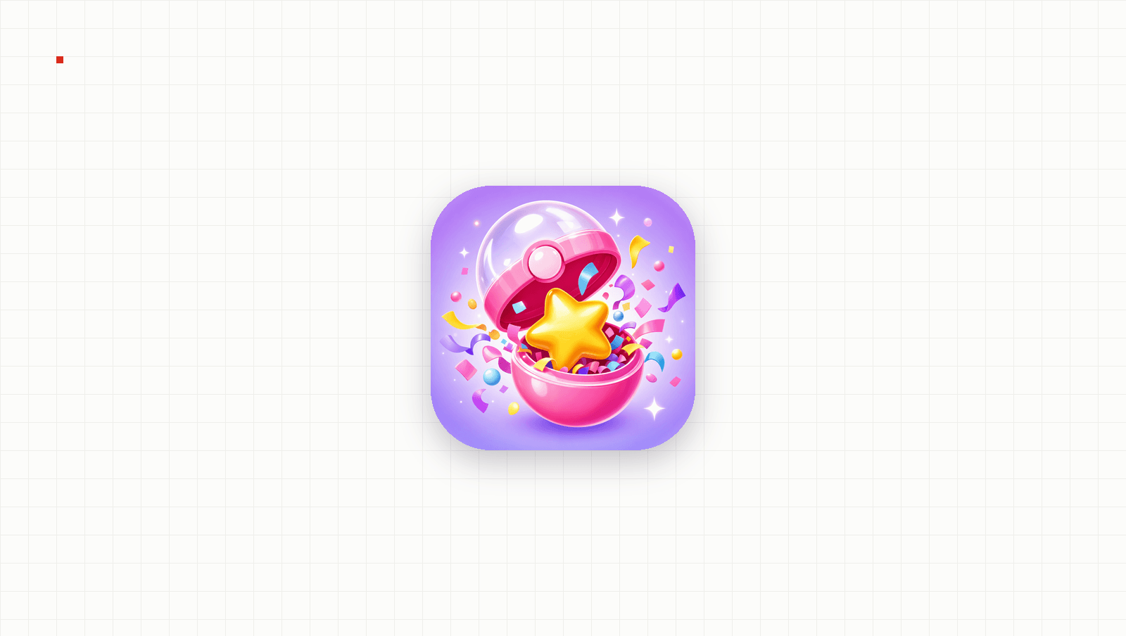 App-Symbol von POP! Blind Box: eine aufspringende rosa Kapsel mit Stern