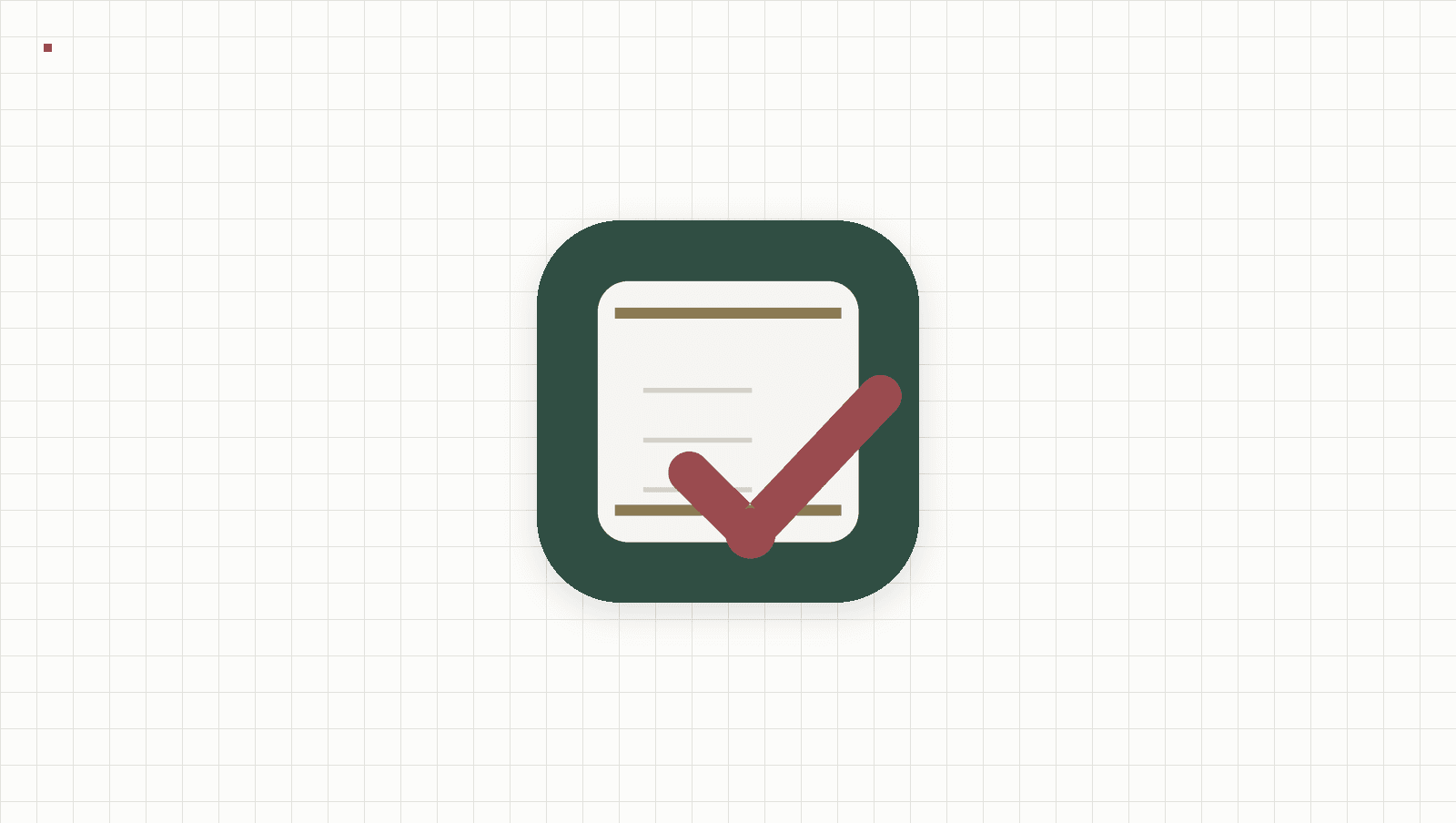 App-Symbol von TackCheck auf feinem Raster