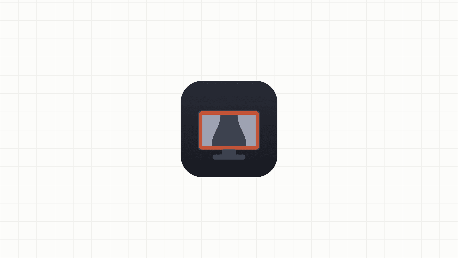 App-Symbol von Vorhang auf feinem Raster